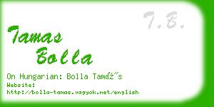 tamas bolla business card